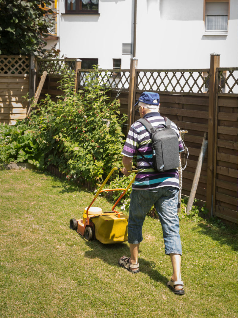 Mit Optune bei der Gartenarbeit